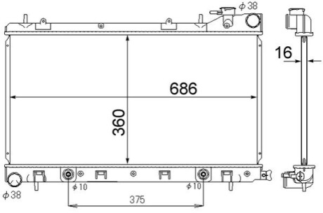 КУЛЕР ДЛЯ ВОДИ MAHLE / KNECHT CR1874000S