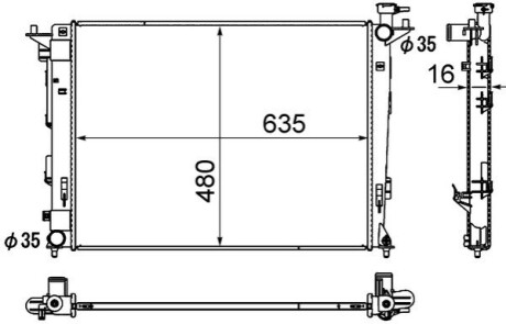 Радіатор охолодження MAHLE / KNECHT CR 1891 000S