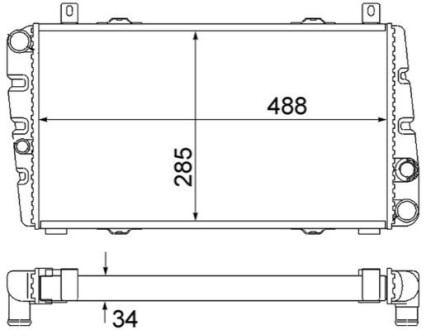 Радіатор охолодження MAHLE / KNECHT CR 2034 000S