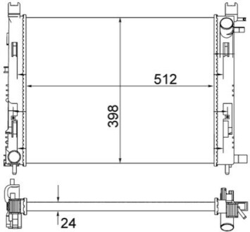 Радіатор охолоджування MAHLE / KNECHT CR 2166 001S