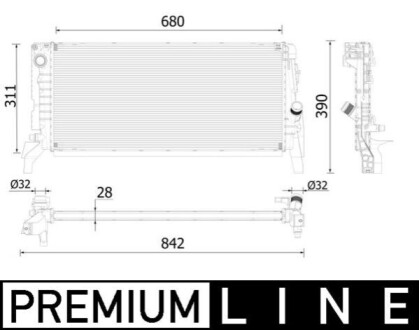 CHLODNICA WODY BEHR PREMIUM LINE MAHLE / KNECHT CR2311000P