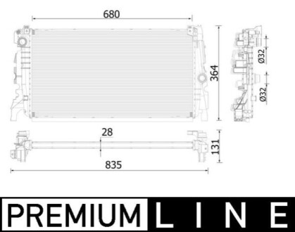 CHLODNICA WODY BEHR PREMIUM LINE MAHLE / KNECHT CR2323000P