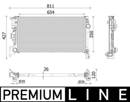 CHLODNICA WODY BEHR PREMIUM LINE MAHLE / KNECHT CR2335000P