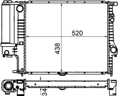 КУЛЕР ДЛЯ ВОДИ MAHLE / KNECHT CR244001S