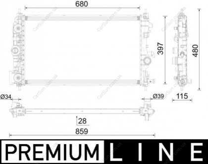 ChЕ‚odnica silnika pasuje do: OPEL ZAFIRA C 2.0D 10.11- MAHLE / KNECHT CR 2591 000P