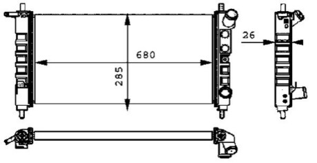 ОХОЛОДЖУВАЧ ДЛЯ ВОДИ BEHR PREMIUM LINE MAHLE / KNECHT CR313000P