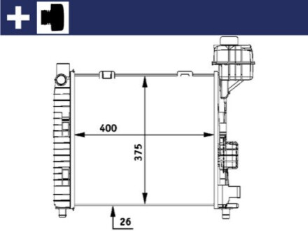 Радіатор охолоджування MAHLE / KNECHT CR322000S