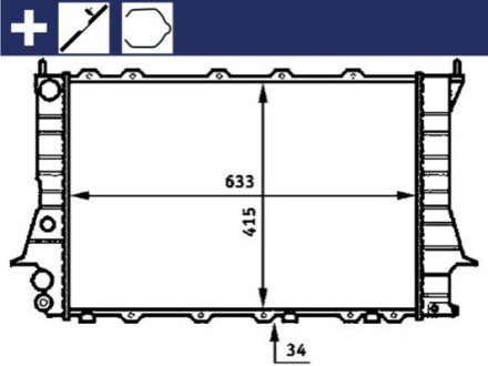 Радіатор, система охолодження двигуна MAHLE / KNECHT CR358000S