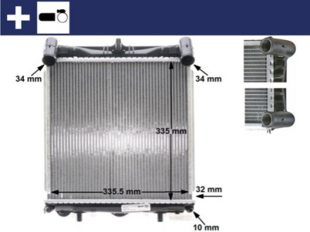 Радіатор охолодження MAHLE / KNECHT CR 370 000S