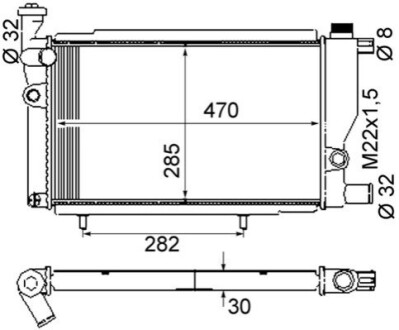 Радіатор охолодження MAHLE / KNECHT CR 428 000S