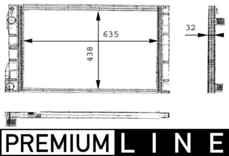 CHLODNICA WODY BEHR PREMIUM LINE MAHLE / KNECHT CR480000P