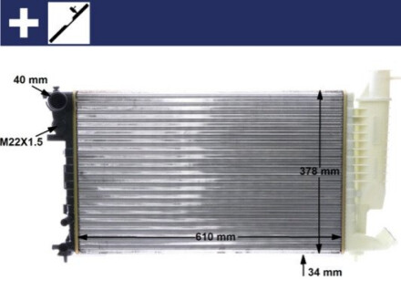 Радіатор охолодження MAHLE / KNECHT CR 498 000S