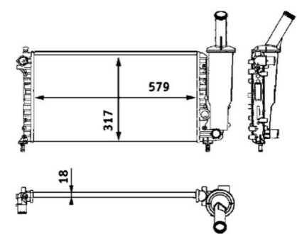 Радіатор охолодження MAHLE / KNECHT CR 552 000S