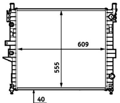 Радіатор охолодження MAHLE / KNECHT CR 554 000S