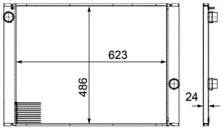 Радіатор охолодження MAHLE / KNECHT CR581000P