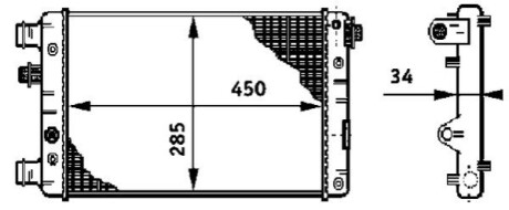 Радіатор охолодження MAHLE / KNECHT CR632000S