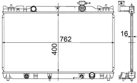 Радіатор охолоджування двигуна MAHLE / KNECHT CR 742 000S (фото 1)