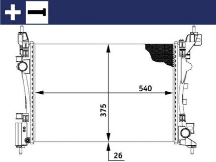 Радіатор охолодження MAHLE / KNECHT CR 773 000S