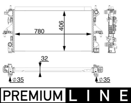 Радіатор охолодження MAHLE / KNECHT CR 806 000P