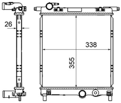 КУЛЕР ДЛЯ ВОДИ MAHLE / KNECHT CR831000S