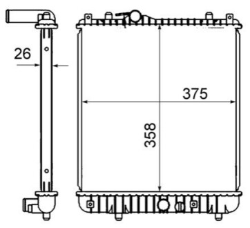 Радіатор охолодження MAHLE / KNECHT CR 836 000S