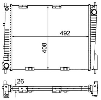 Радіатор охолодження MAHLE / KNECHT CR841000S