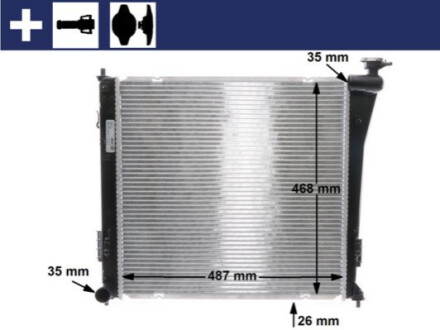 Радіатор охолодження MAHLE / KNECHT CR848000S