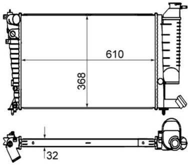 Радіатор охолодження MAHLE / KNECHT CR 849 000S