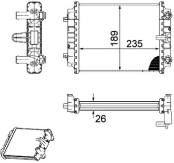 ОХОЛОДЖУВАЧ ДЛЯ ВОДИ BEHR PREMIUM LINE MAHLE / KNECHT CR913000P