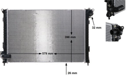 Радіатор охолодження MAHLE / KNECHT CR983000S