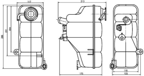 РОЗШИРЮВАЛЬНИЙ БАК РАДІАТОРА MAHLE / KNECHT CRT123000S