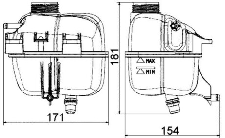 Розширювальний бачок MAHLE / KNECHT CRT87001S