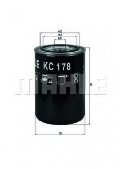Фільтр Палива Kc 178 Daf 95Xf MAHLE / KNECHT KC178 (фото 1)