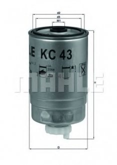 Топливный фильтр - (TF0113ZA5 / CBU1920 / AEU2147L) MAHLE / KNECHT KC43