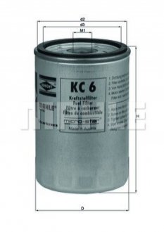 Фильтр топливный MAHLE / KNECHT KC6