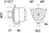 Генератор 28V 55A / DAF, MAN AAK1367 MAHLE / KNECHT MG100 (фото 2)