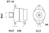 Генератор 24V 110A Volvo 7700/870097009900/b12/b9/fh12 MAHLE / KNECHT MG 802 (фото 2)