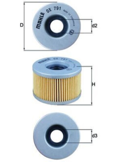Фильтр MAHLE / KNECHT OX 791 (фото 1)