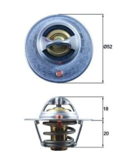 Thermostat, coolant MAHLE / KNECHT TX18582D