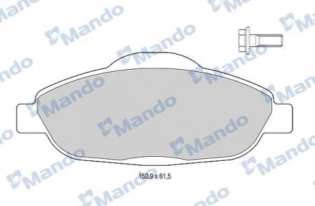 Гальмівні колодки дискові передні MANDO MBF015237 (фото 1)