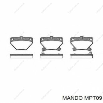 Колодки дискового гальма MANDO MPT09