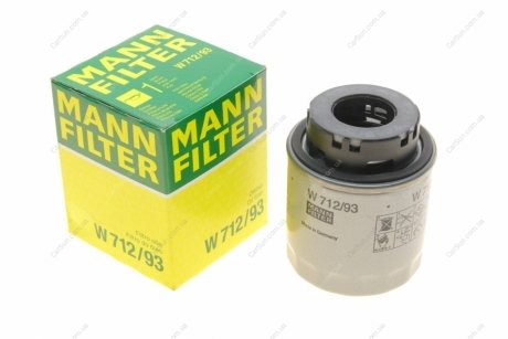 Масляный фильтр - (90915YZZB2 / 0650400 / 000091511A) MANN W712/93 (фото 1)