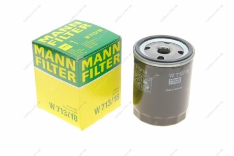 Масляный фильтр - (94797406 / 0650389 / 0650388) MANN W713/18 (фото 1)
