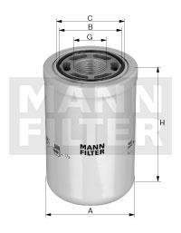 Фільтр, Гідравлічна система приводу робочого устаткування MANN WH 1257/1