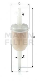 Фільтр палива. Фильтр, система вентиляции картера MANN WK31/2