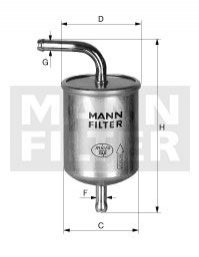 Фильтр топливный Mazda 323 1.6(GT)(BF) MANN WK 68/3