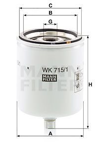 Фильтр топливный в сборе MANN WK7151X