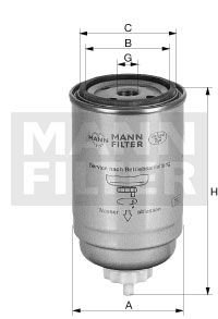 Фільтр паливний MANN WK 845/5