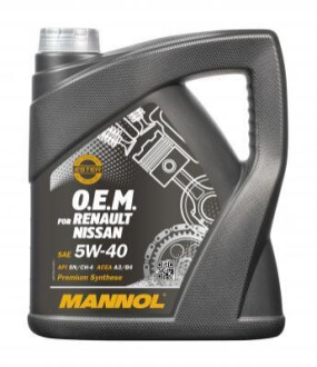 7705-4 MN O.E.M. ffor Renault Nissan 5W-40 4L Mannol MN7705-4