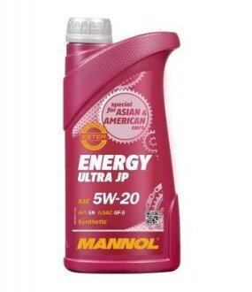 ENERGY ULTRA JP 5W20 1L GF-5/Dexos1 HONDA/MAZDA/TOYOTA/NISSAN Mannol MN79061